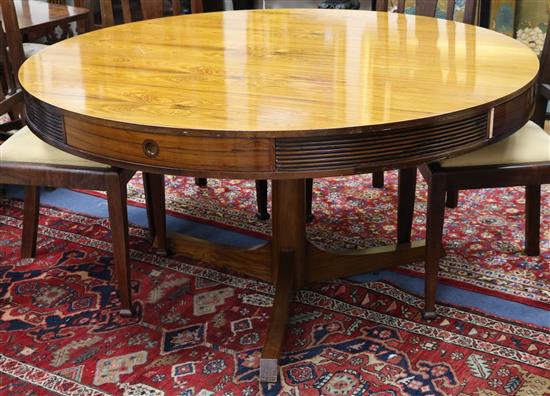 A Robert Heritage for Archie Shine Ltd, rosewood drum table W.142.5cm CITES certificate No. 578638/02